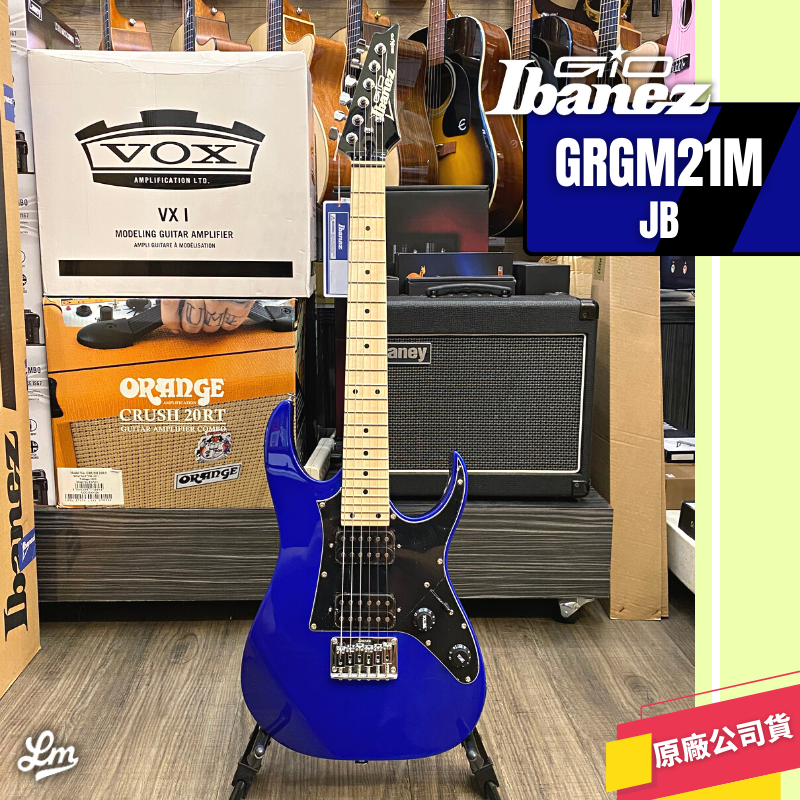 【LIKE MUSIC】迷你電吉他 Ibanez GRGM21M-JB miKro 電吉他 全新 公司貨 GIO