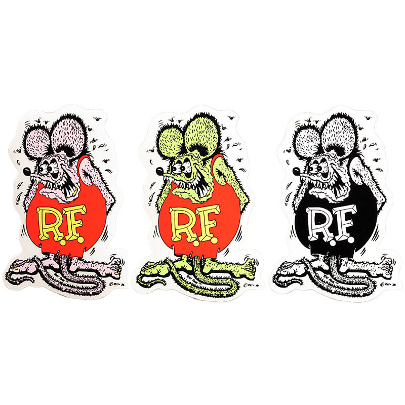 RAT FINK - RD002 Rat Fink Decal 老鼠芬克 防水 貼紙 車貼 安全帽貼 (1入) 化學原宿