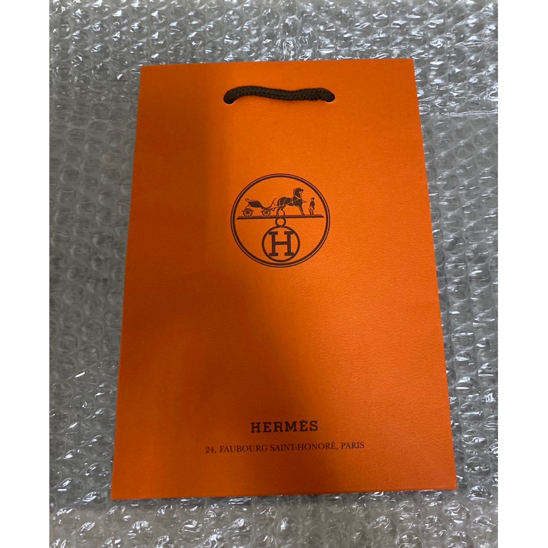 Hermès愛馬仕紙袋 附黏封貼紙一張 全新未使用 小 21.5*15cm