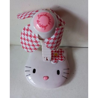 日本老物 Hello Kitty 桌上型風扇 電池 隨身 可攜式風扇 迷你隨身風扇 絕版三麗鷗 早期Kitty 安全風扇