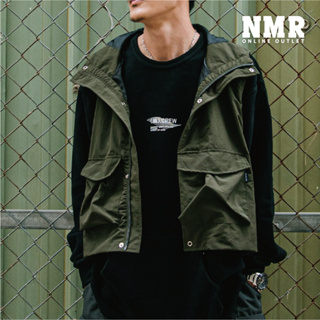 現貨 [NMR] MANIA 帽子 帽Tee 抗撕裂 口袋 寬短 連帽 背心 黑 綠 穿搭配件 Hooded Vest