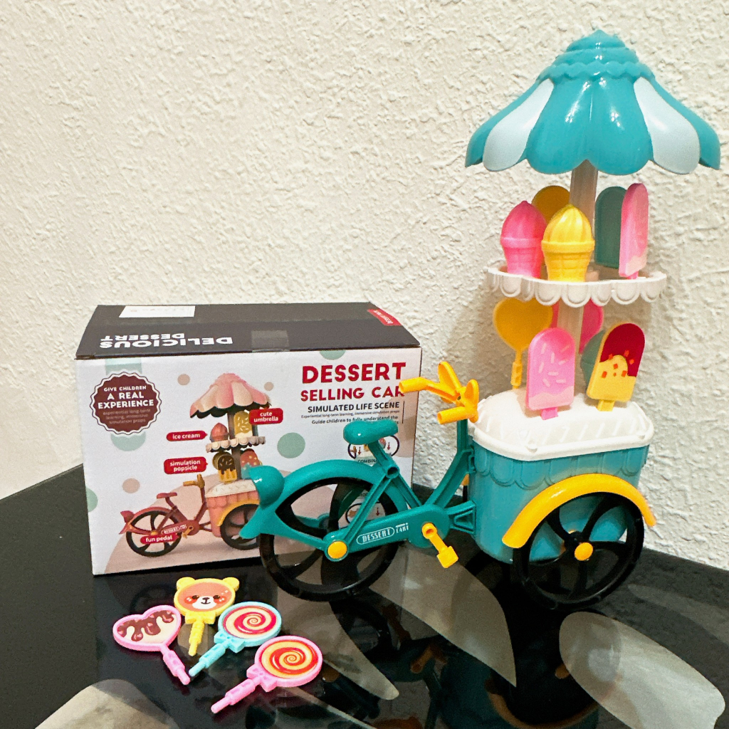 《翔翼玩具》 霜淇淋玩具 雪糕車 DIY冰 冰棒 雪糕三輪車 冰淇淋車 腳踏車 小朋友玩具 13-6292 安全標章合格