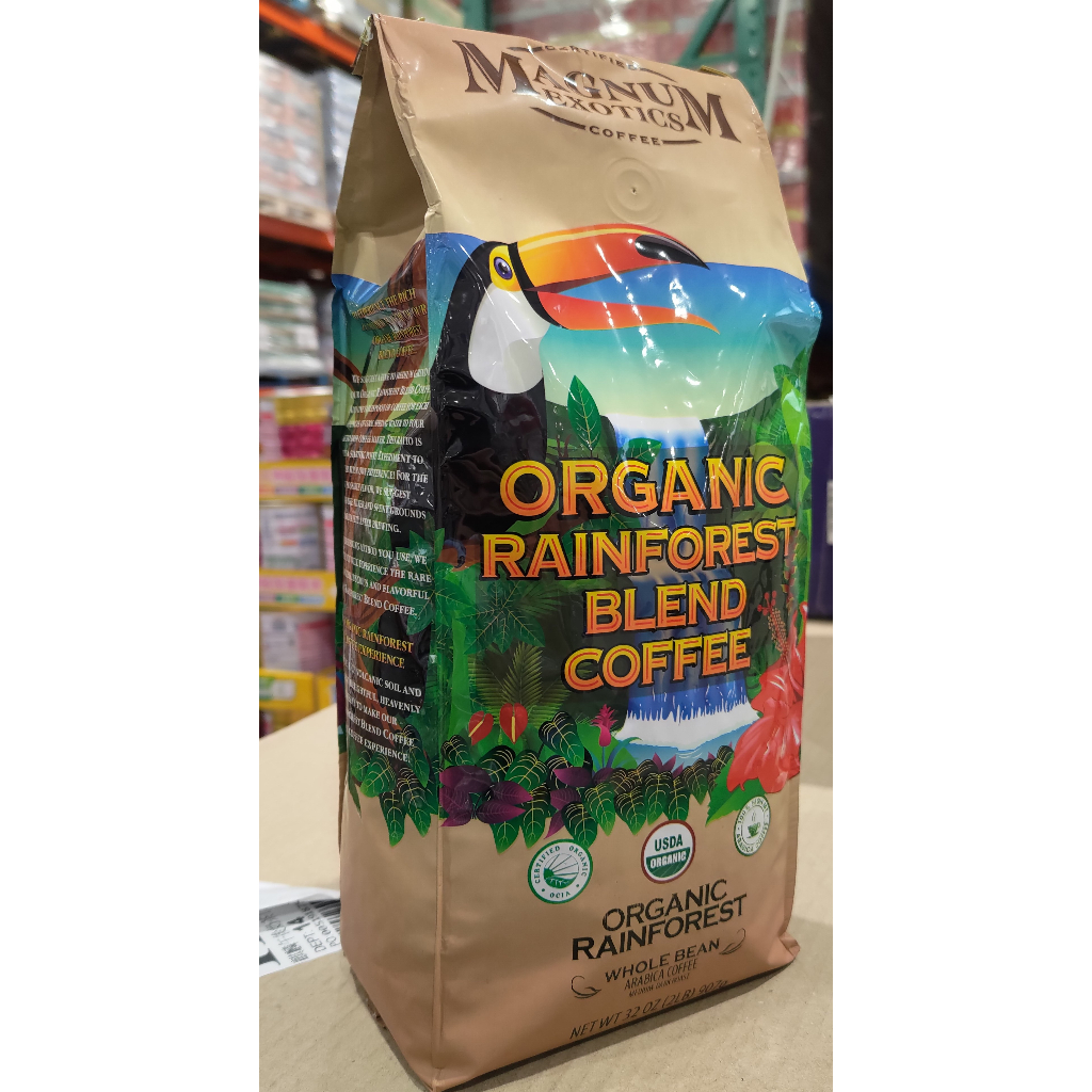 【好市多 代購】 Magnum 熱帶雨林有機咖啡豆 907公克 | Costco