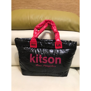 正品Kitson 空氣包 托特包 手提包 購物袋（粉黑/大）