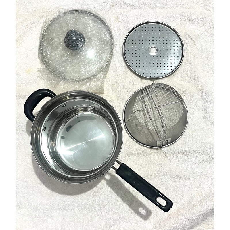 鍋寶 304不鏽鋼對用途鍋（電磁爐適用）炸鍋 蒸鍋 燉鍋