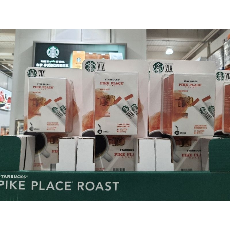 【好市多正貨】星巴克 Via 派克市場即溶研磨咖啡 2.1公克 X 26入 costco熱銷品 Starbucks咖啡粉