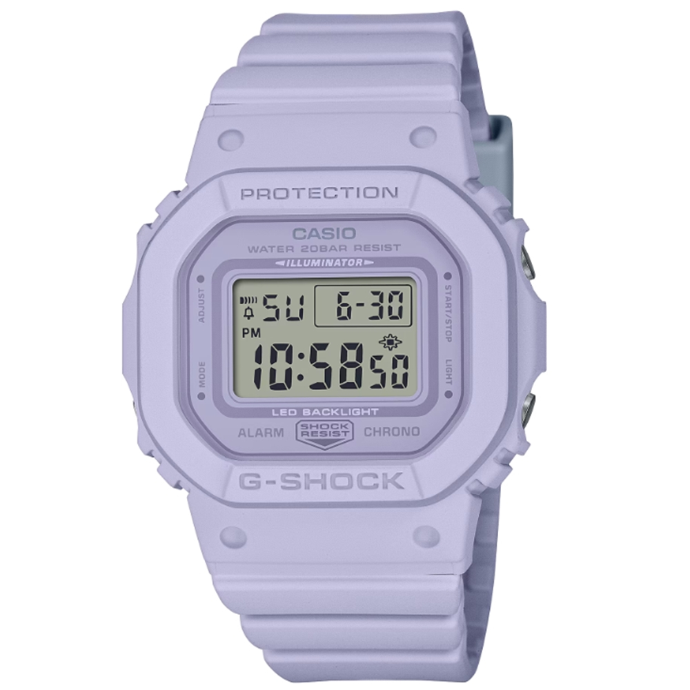 【CASIO】卡西歐 G-SHOCK 休閒百搭 經典電子錶_紫 GMD-S5600BA-6 台灣卡西歐保固一年