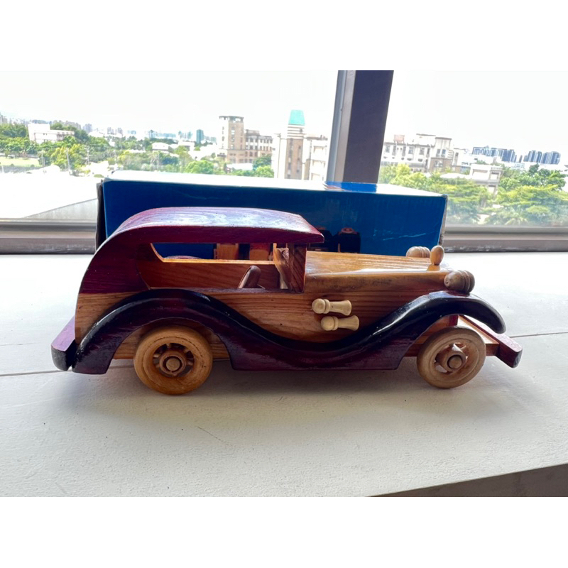 木頭車玩具-模型-木工-木製敞篷車