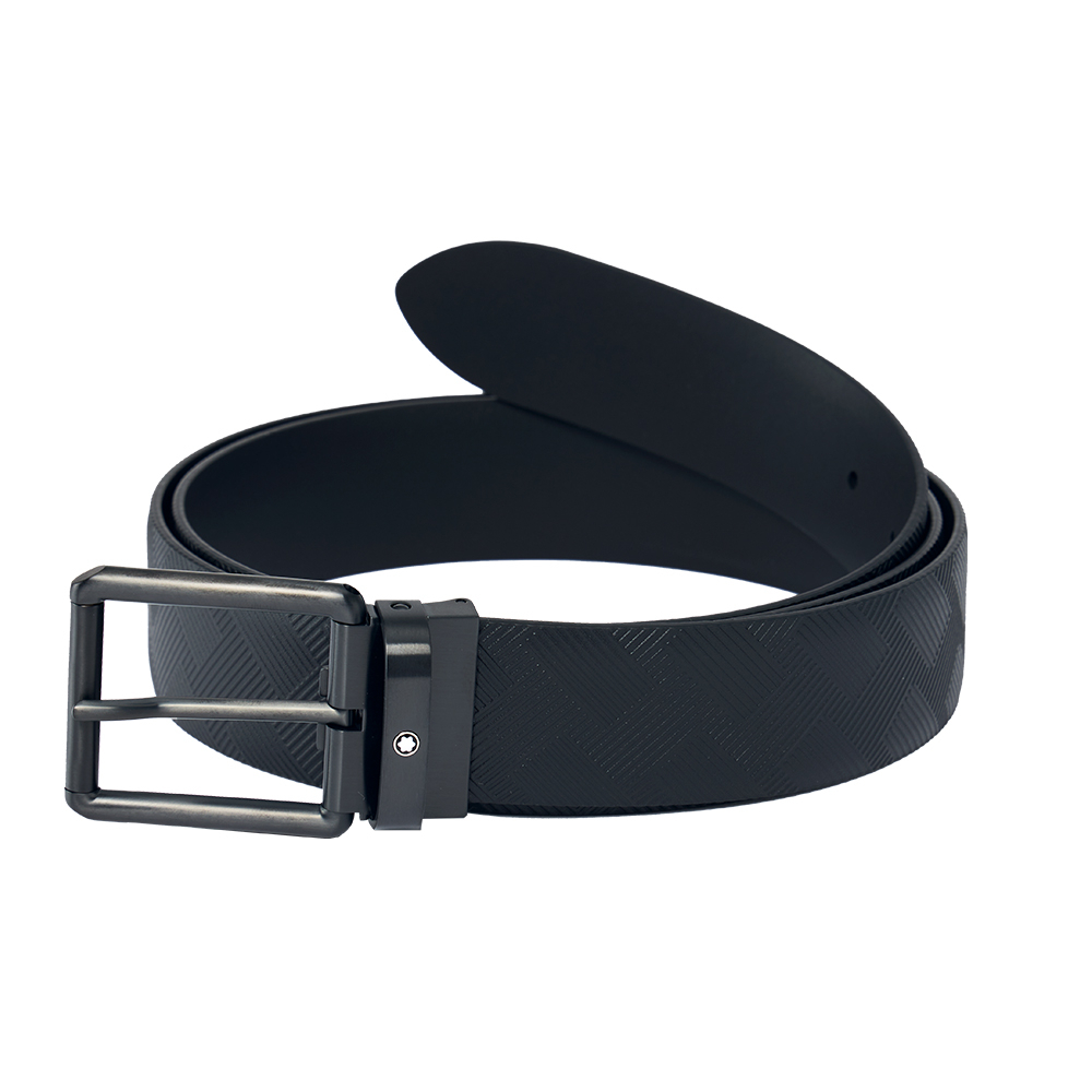 【萬寶龍】Extreme 3.0 風尚系列PVD黑色雙面皮帶 (附贈可拆式獨立鉤環-送提袋)｜MONTBLANC