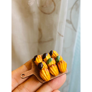 瑪德蓮 蛋糕 甜點 抹茶 咖啡 巧克力 袖珍 手作 迷你 食玩 微型 藝術 擺飾 禮物 模型 黏土 情境佈置 模擬 食物