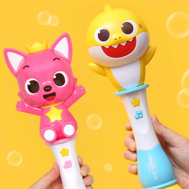 現貨∣快速出貨🧺 韓國代購 ✿鯊魚寶寶與碰碰狐 聲光音樂泡泡 聲光泡泡機 pinkfong babyshark泡光泡泡機
