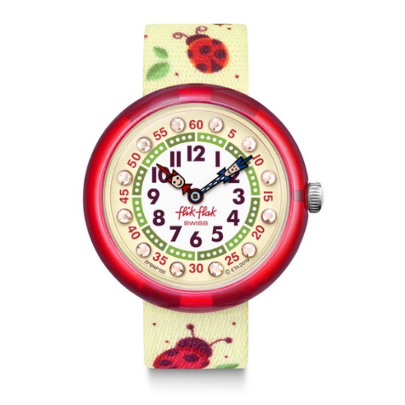 Swatch 兒童錶品牌FlikFlak FBNP150 瑞士錶 時鐘教學錶 男女童防水手錶