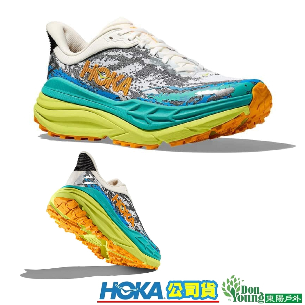 【HOKA 】1141530WEPR 男 Stinson 7 動態支撐全地形鞋 白/月見草黃