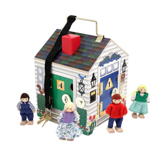 【美國瑪莉莎Melissa & Doug】益智遊戲 - 木製門鈴娃娃屋