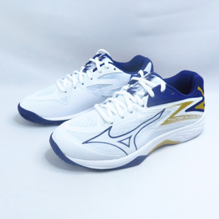 mizuno thunder blade z 男女排球鞋 輕量 v1ga237043 白x藍金【isport愛運動】