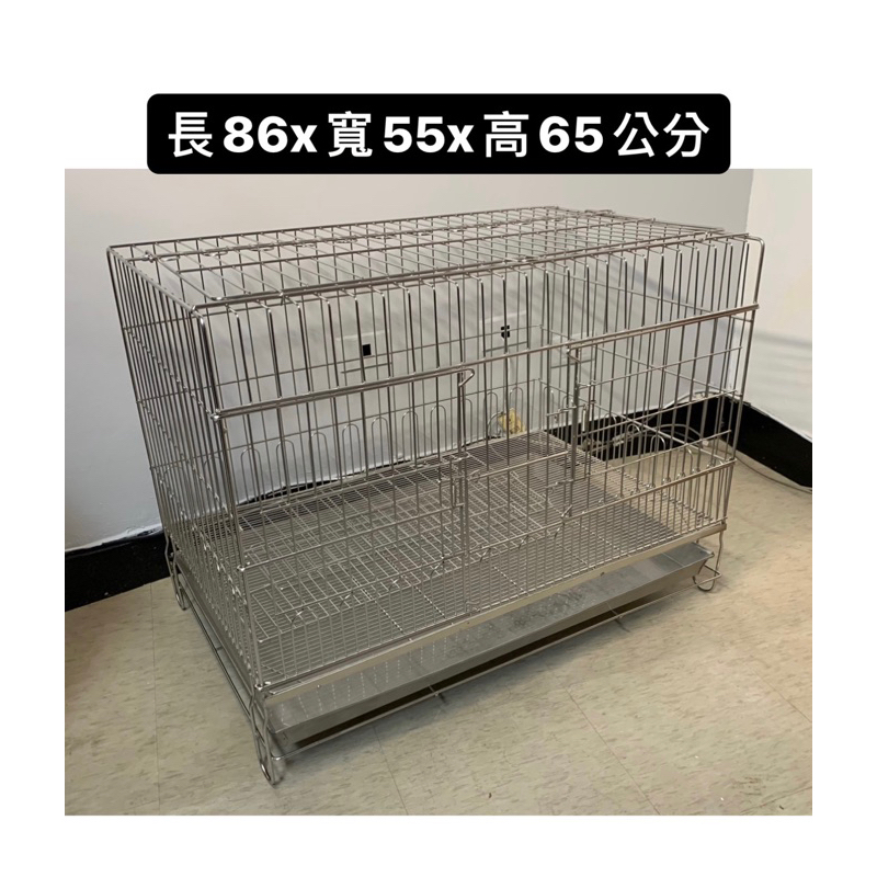 （二手）購入價7200便宜售 不鏽鋼白鐵線籠  三門鐵籠 不鏽鋼鐵籠 寵物鐵籠 304 不鏽鋼 狗籠 貓籠 兔籠