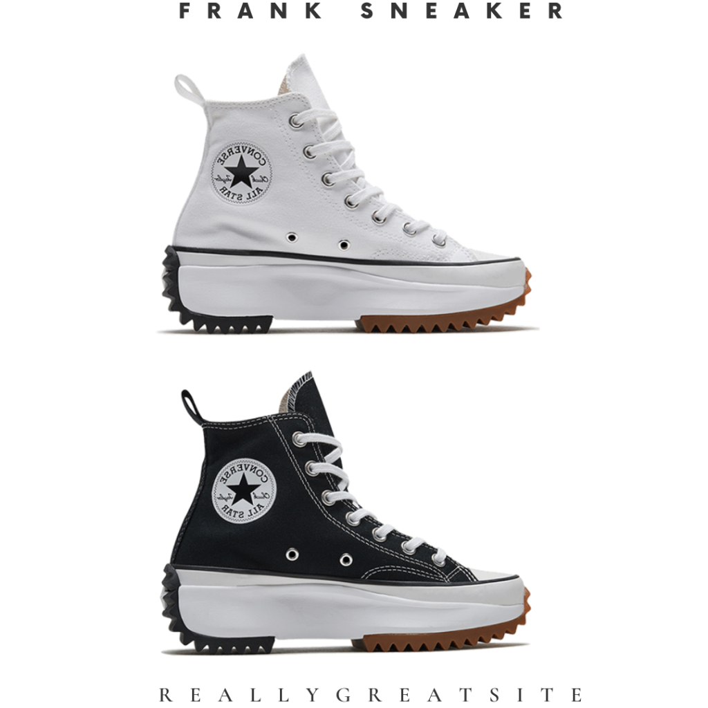 【Frank sneaker】CONVERSE RUN STAR HIKE HI 白/黑 高筒 厚底