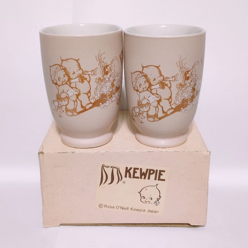 全新日本Kewpie Q比娃娃陶瓷茶杯 對杯（2入）