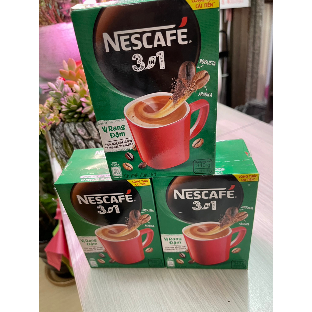 ~YQI~NESCAFE 3in1 即溶三合一咖啡粉Vi Rang Dam淨重340公克，內含20份(17公克*20份)