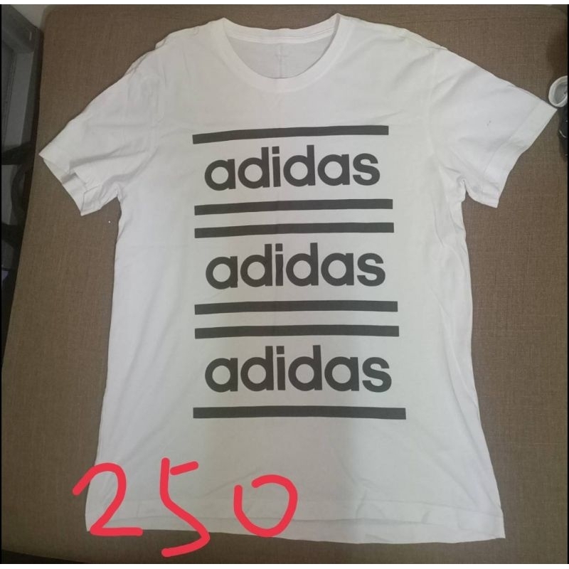 二手 愛迪達 男 白色 t-shirt XL