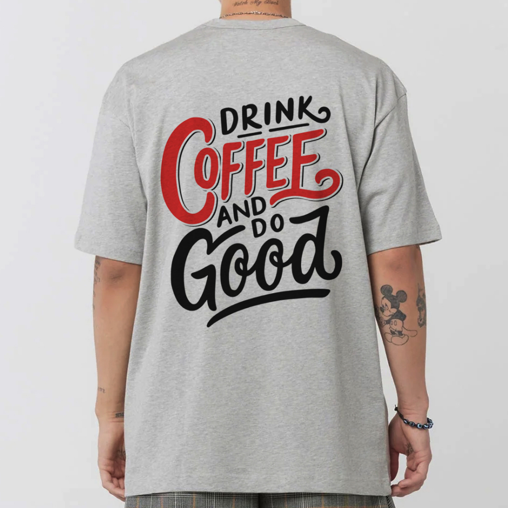 DRINK COFFEE DO GOOD 雙面印刷 中性短袖T恤 3色 咖啡成癮俱樂部露營CAFE手沖戶外美式重機禮物