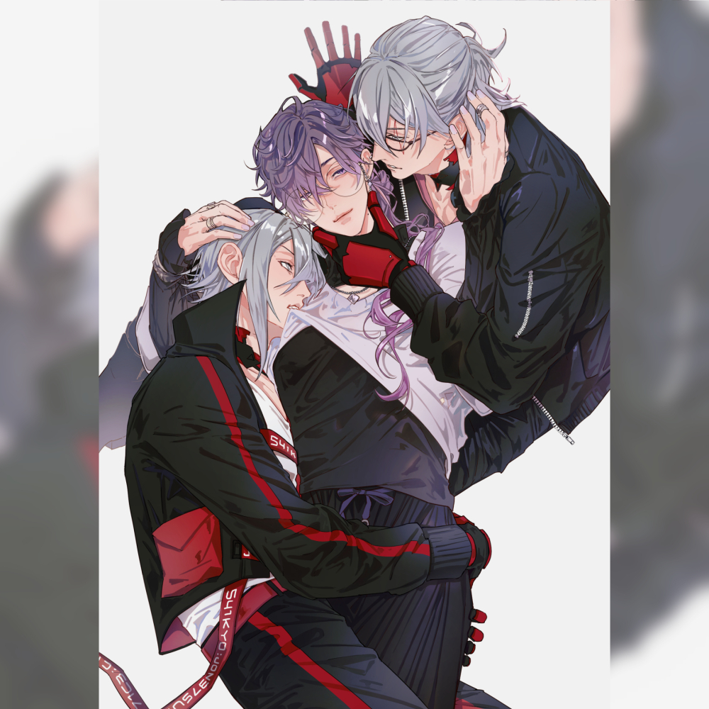 Psyborg三人行 色紙/明信片 by 鹿卷耳 非公式同人周邊 Noctyx Vtuber Fulgur Uki