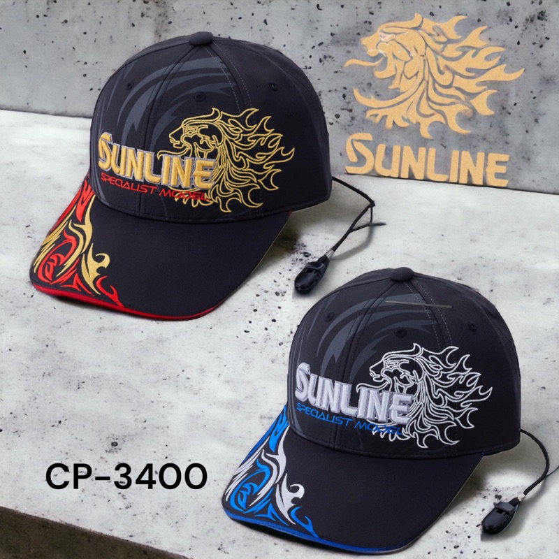 海天龍釣具~SUNLINE 23年新品 CP-3400 刺繡獅子 釣魚帽 帽子