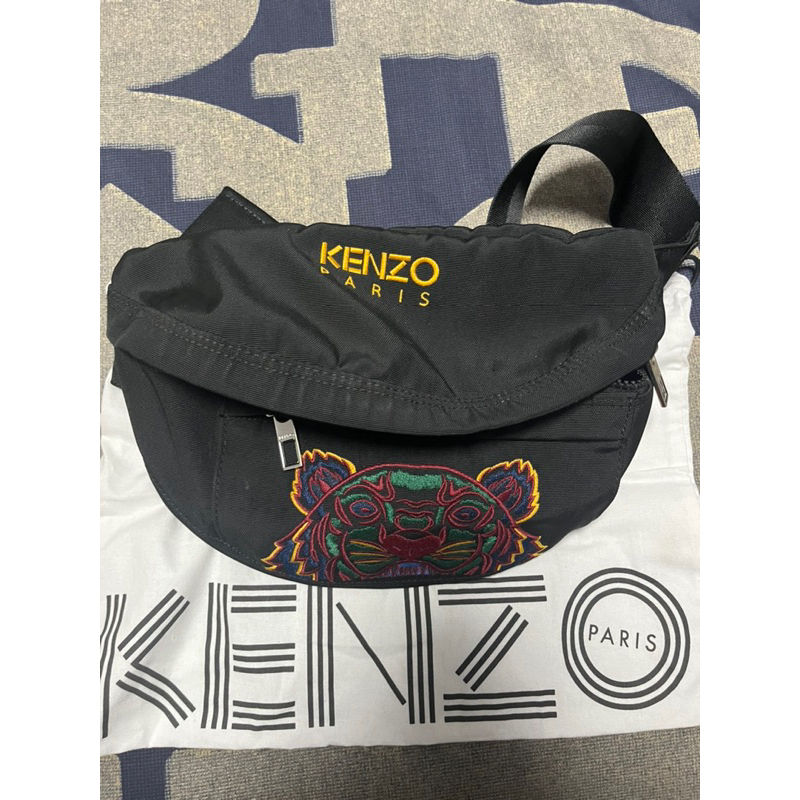 Kenzo 刺繡金字虎頭腰包