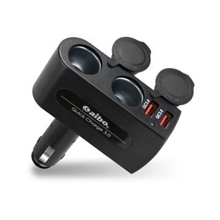 【aibo】AB431Q3 QC3.0 多角度車充 雙USB埠+雙點菸孔 IP-C-AB431Q3 車用充電 快充