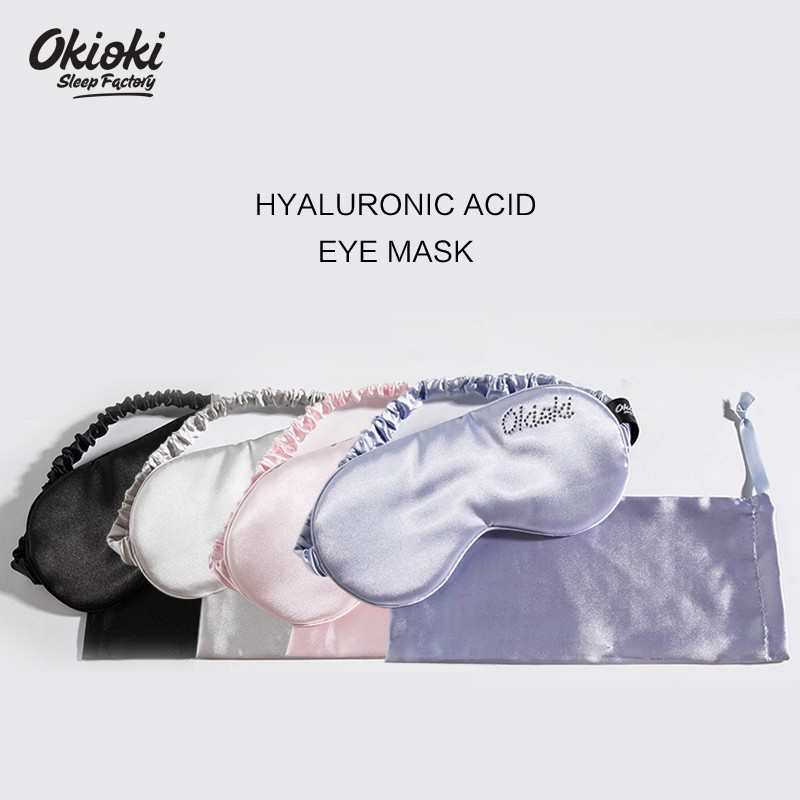 24新式!紐西蘭Okioki玻尿酸豪華眼罩含專用束口袋 經典四色🌹眼罩與玻尿酸的結合