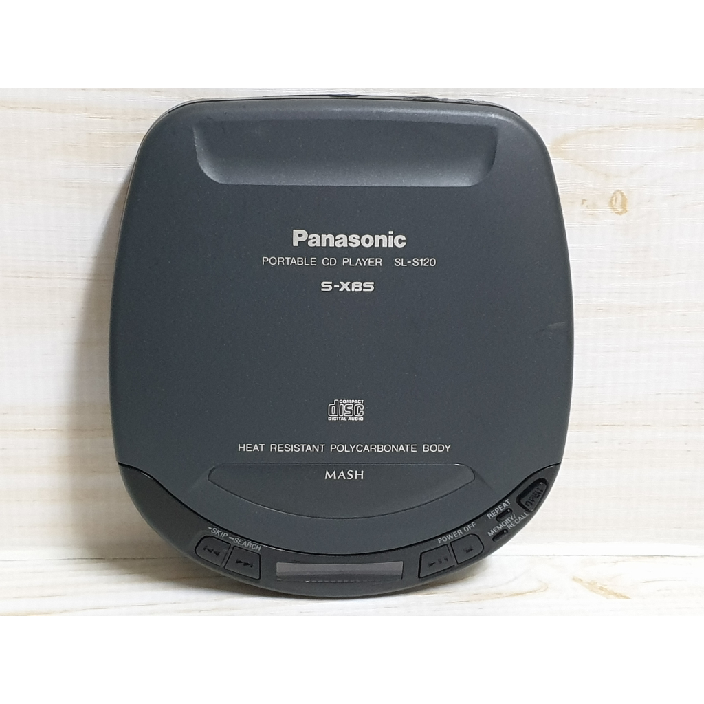 {哈帝電玩}~Panasonic 日製CD隨身聽 SL-S120 插電可正常使用 圖九導電板鏽蝕不過電 當故障機零件機賣