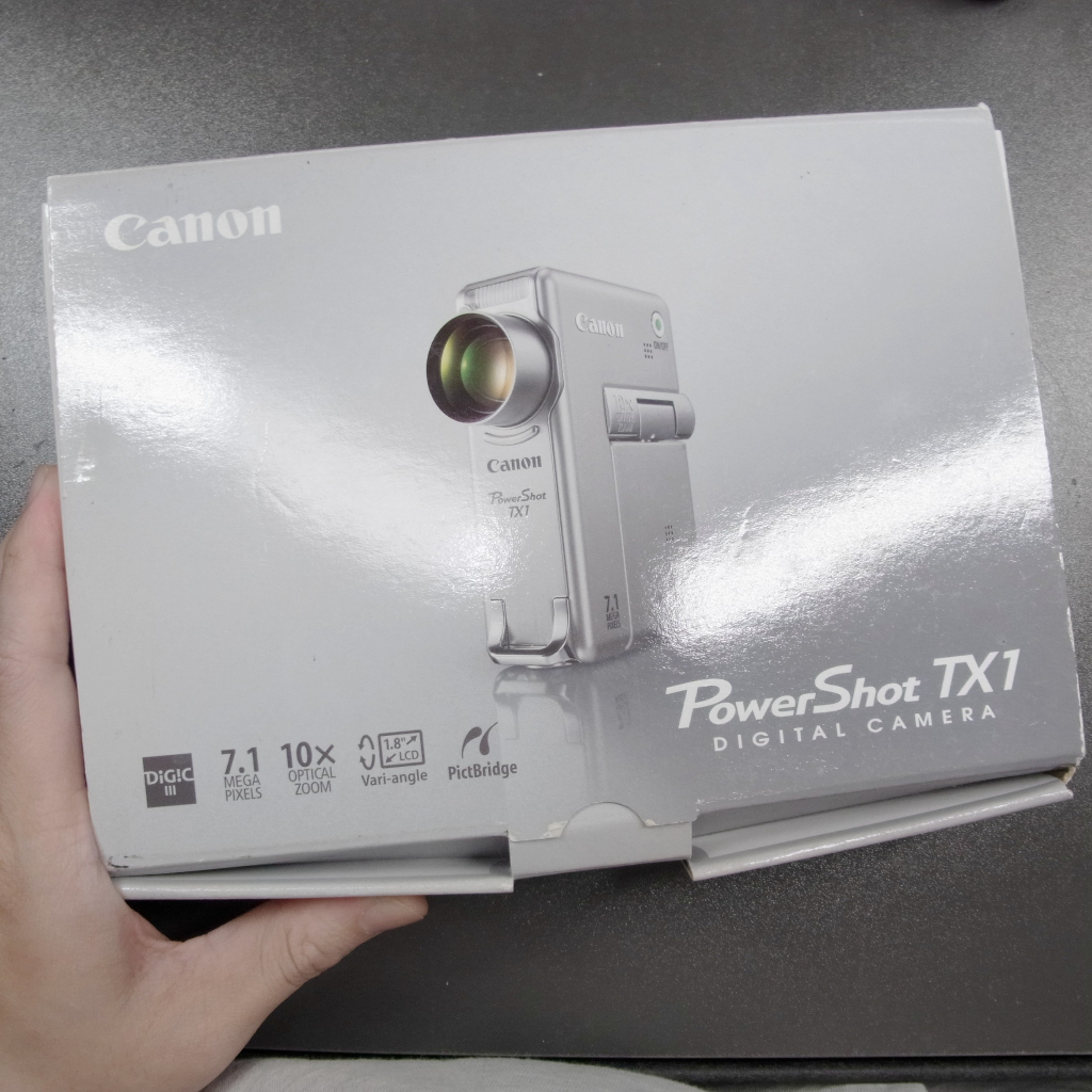 &lt;&lt;老數位相機&gt;&gt;CANON POWERSHOT TX1 (CCD / 旋轉螢幕 / 盒裝)
