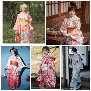 售 臺灣現貨 女 振袖 和服 女 浴衣 日本 和服 寫真 表演服 日本 角色扮演 cos 日本浴衣 木屐 女和服 髮飾
