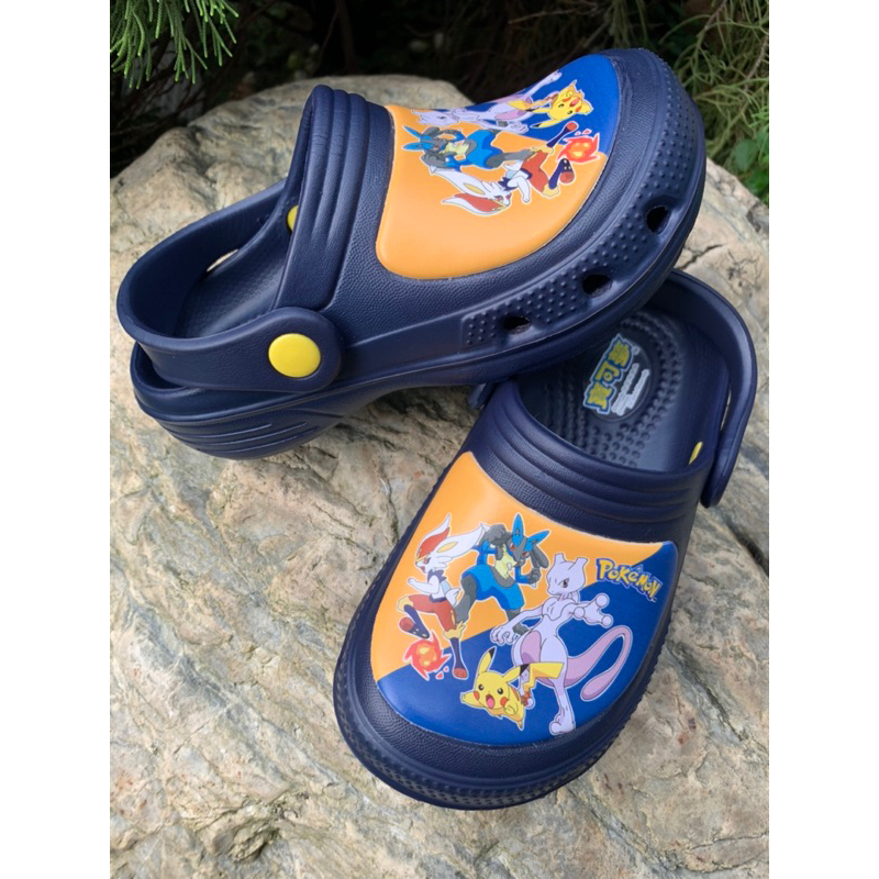 台灣製造MIT 寶可夢 Pokémon 超夢 皮卡丘 閃焰王牌 路卡利歐 男女兒童、中童、幼兒園 布希鞋 花園鞋 園丁鞋