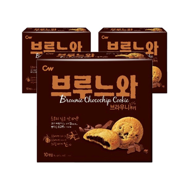 【Chica_studio】 🇰🇷韓國代購🇰🇷 CW 巧克力布朗尼夾心餅乾 165g 一盒10入
