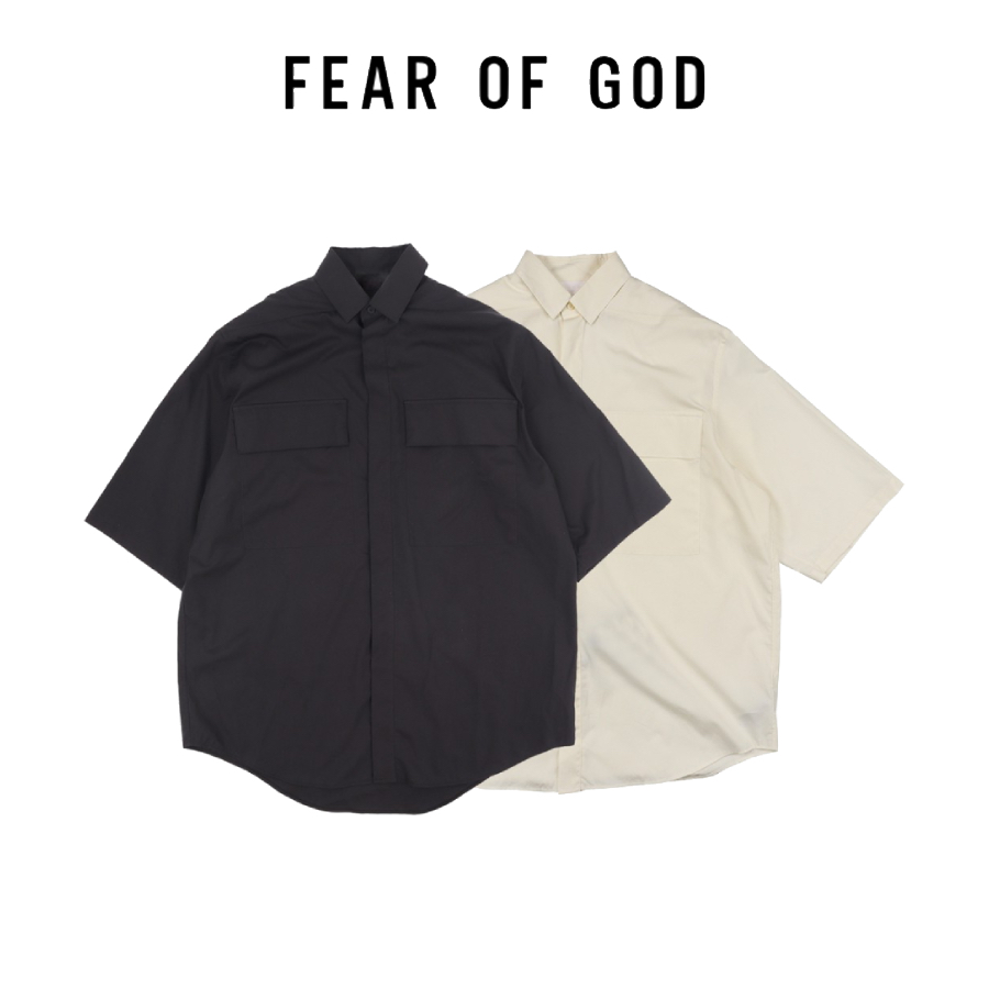 【Mr.W】Fear of god x Ermenegildo Zegna 傑尼亞聯名系列 大口袋 寬鬆休閒短袖工裝襯衫