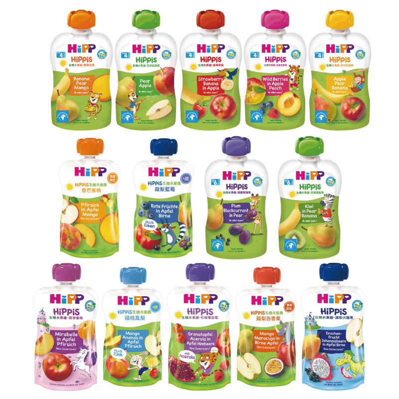 HiPP 喜寶生機水果趣 嬰幼兒水果泥 嬰幼兒副食品水果泥 兒童果泥