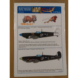 1/32 Spitfire MK VIII澳洲空軍 二戰 噴火式 戰機彩繪 特別圖裝 貼紙