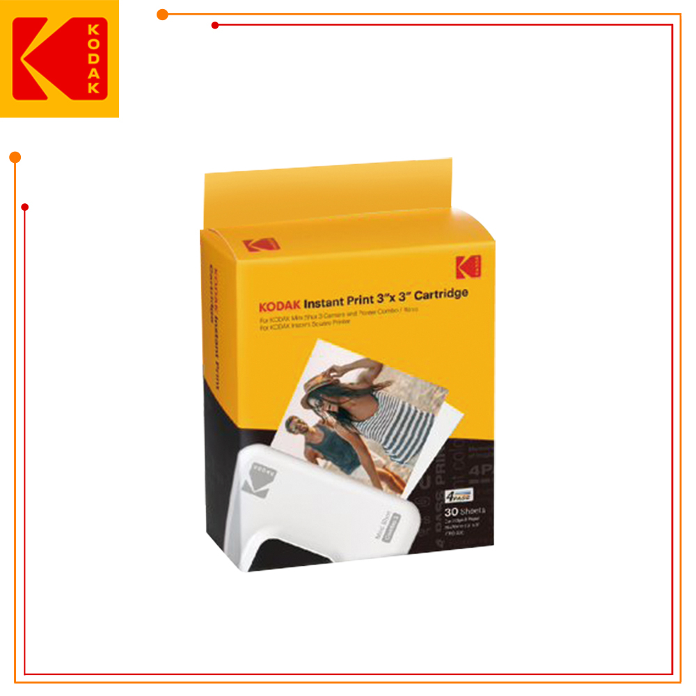 KODAK  柯達 MINI 3 &amp; MINI SHOT3專用 3*3吋相片紙連墨盒 公司貨