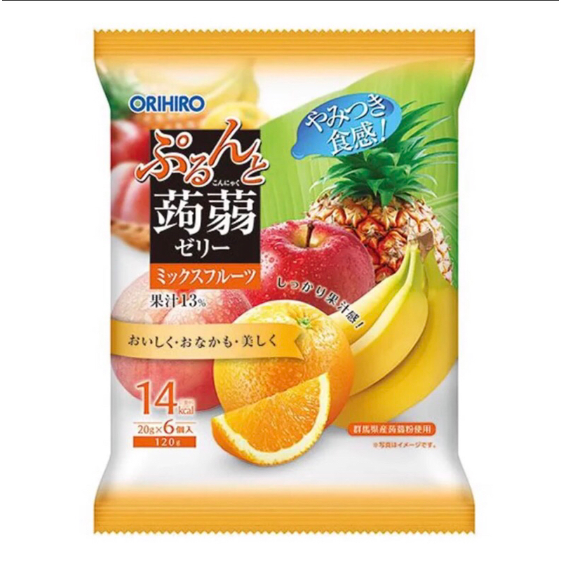 日本Orihiro 蒟蒻果凍 綜合水果口味 6入
