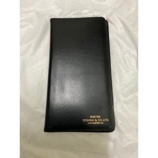 展示美品 ** Porter yoshida ** 稀有 黑色 真皮 牛皮 皮夾 長夾 証件夾 護照夾