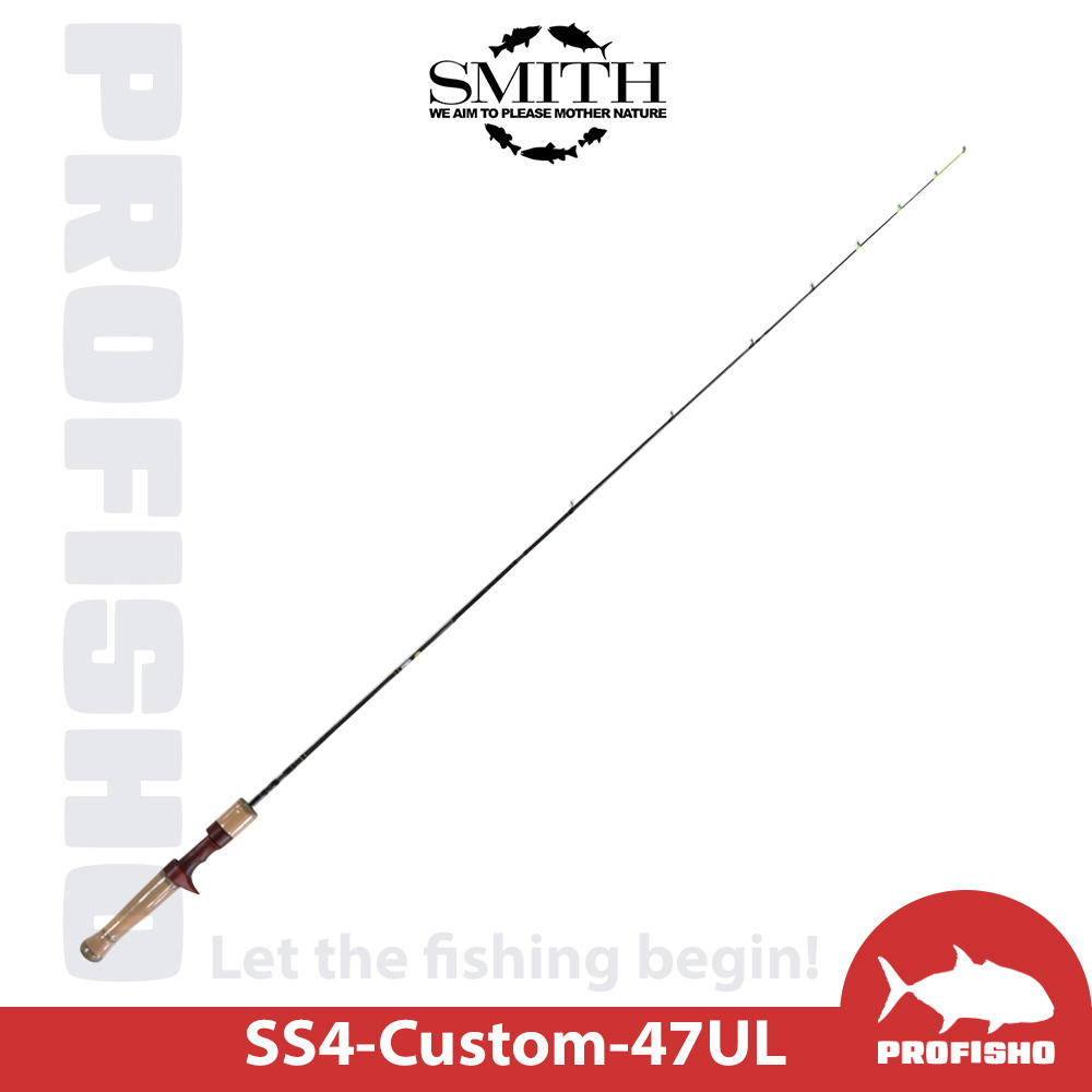 【搏漁所釣具】Smith SS4-Custom 47UL 4本 槍柄旅行竿 收納長度41.5cm 木手把 輕量化 附竿袋
