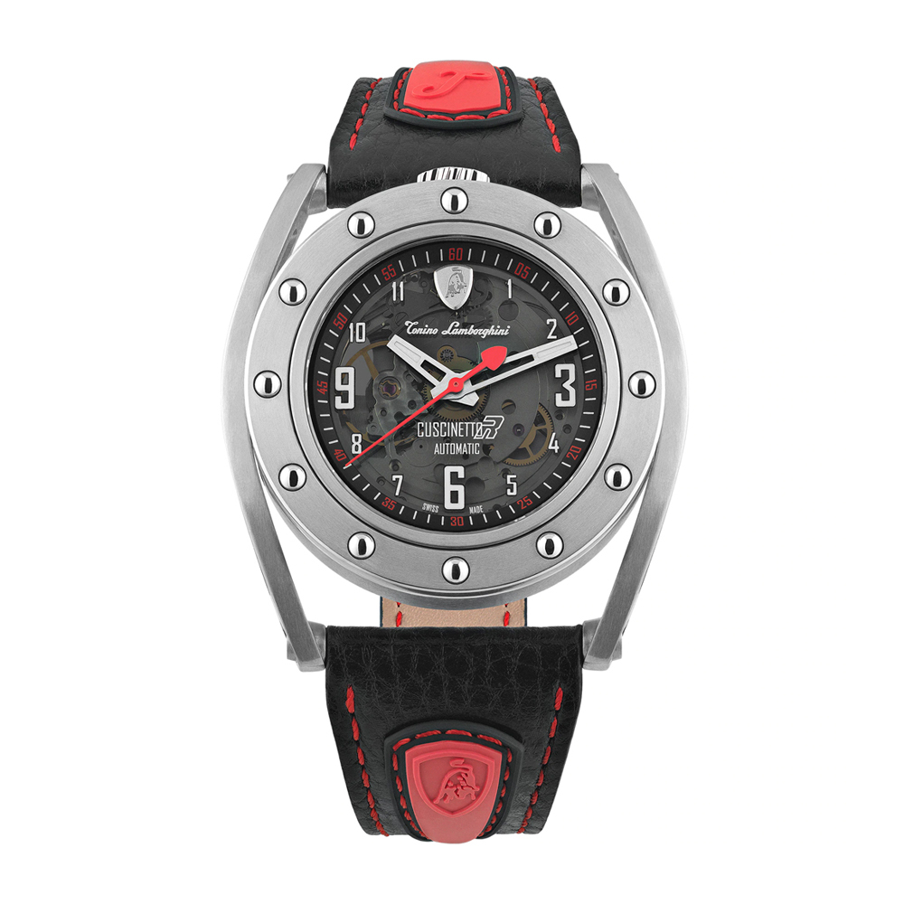 Tonino Lamborghini TLF-T02-2 鏤空錶盤機械款男士皮帶手錶
