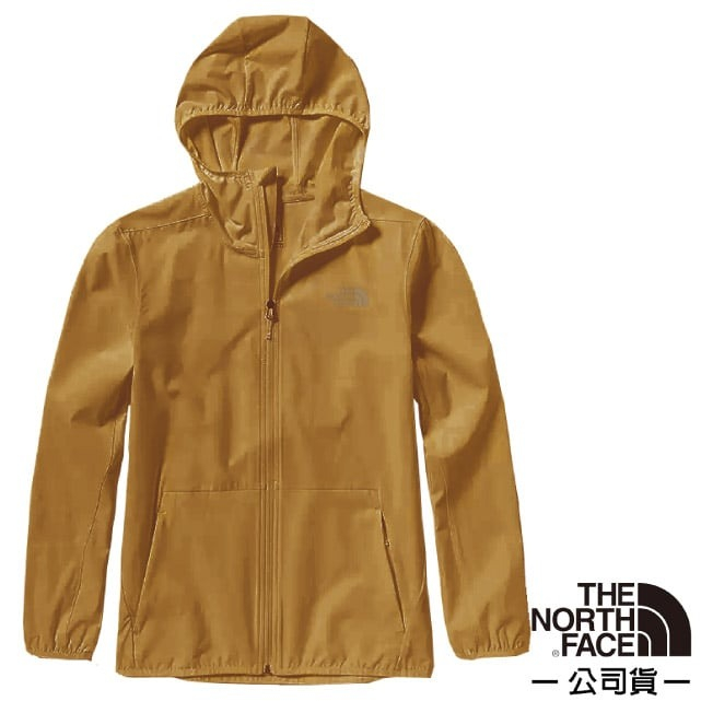 【美國 The North Face】男 款輕薄防潑彈性連帽運動外套 自行車風衣 防曬健行登山夾克_7WCY