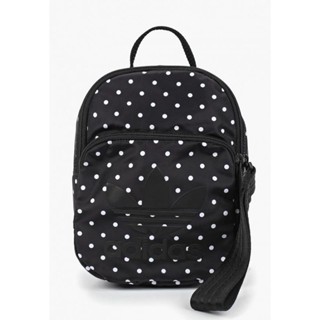 adidas Classic Mini Backpack 黑色 後背包 點點 尼龍 三葉草 DY9557