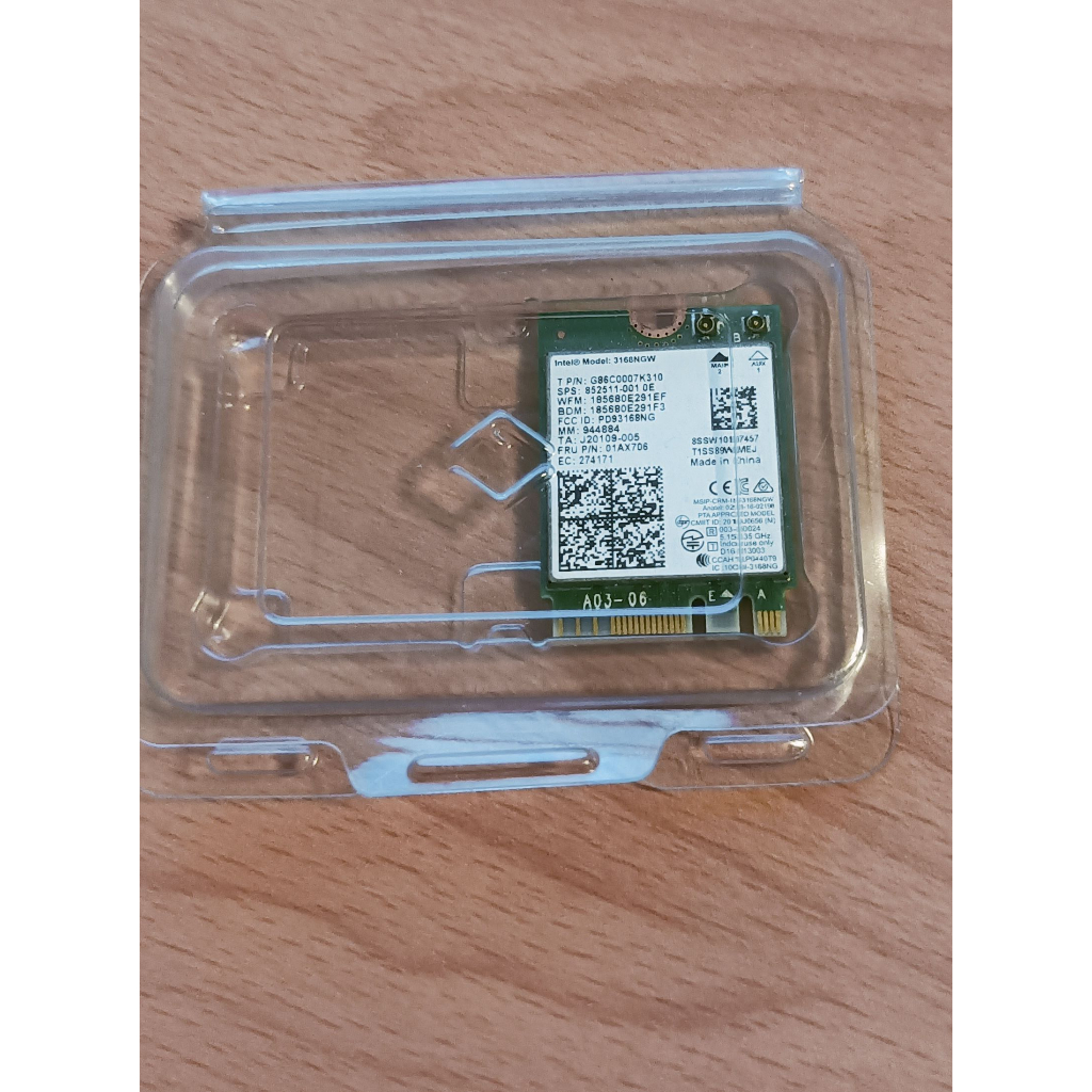 INTEL 3168NGW AC 5G雙頻內置無線網卡