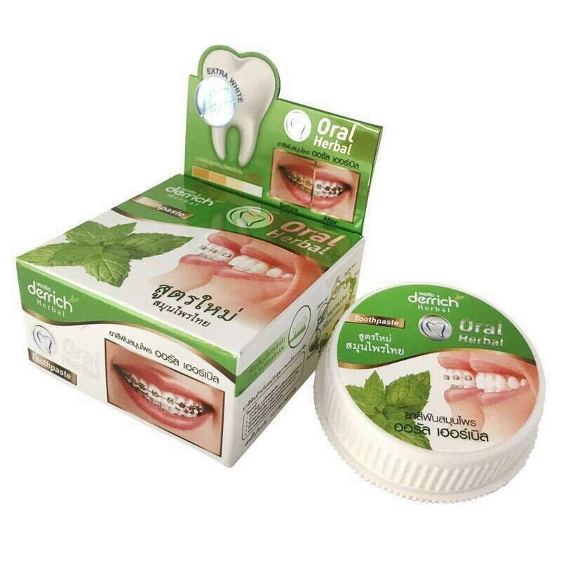 泰國進口 oral Herb 泰式牙粉牙膏Kem đánh răng cho răng niềng Thai