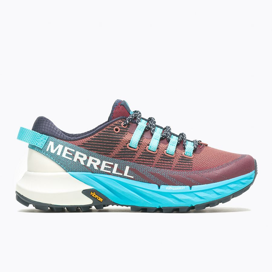 【Merrell】女 AGILITY PEAK 4 越野跑鞋 酒紅色 NO.067546