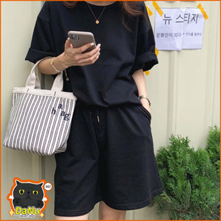 【臺灣現貨】休閒套裝 短袖上衣 寬鬆上衣 懶人套裝 家居服套裝 運動套裝 韓版套裝 兩件套裝 短袖短褲
