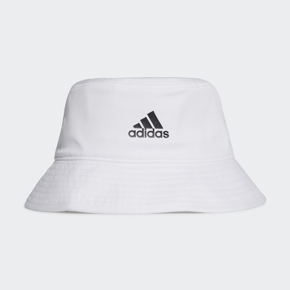 adidas 愛迪達 漁夫帽 Cotton Bucket 男女款 夏日 遮陽 基本款 素色小LOGO  白 H36811